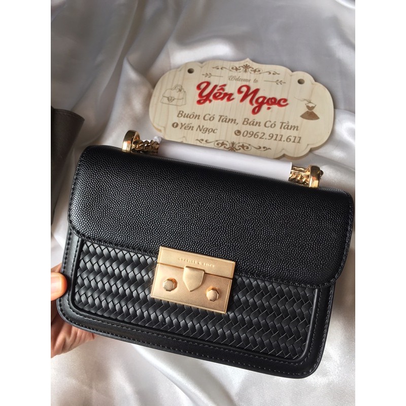 Túi xách đinh sườn đan - clip shop tự quay