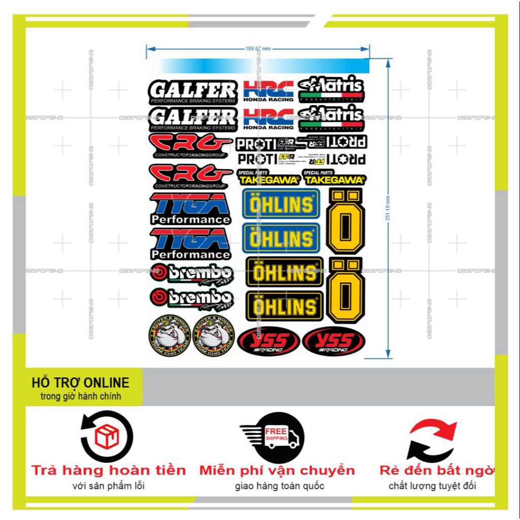 LOGO STICKER TRANG TRÍ XE MÁY 004 - SHINDECAL2