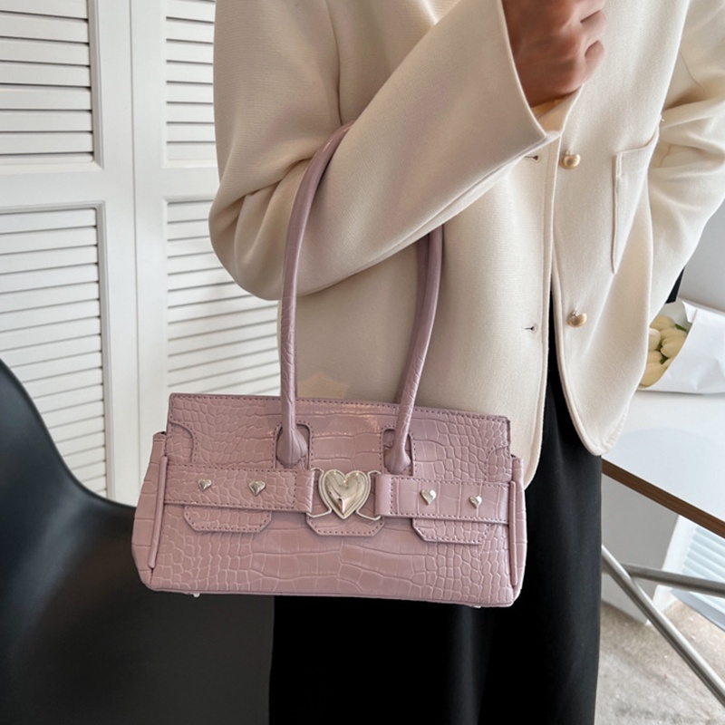 Túi Đeo Vai Cỡ Lớn Họa Tiết Da Cá Sấu Đơn Giản Thời Trang Cho Nữ