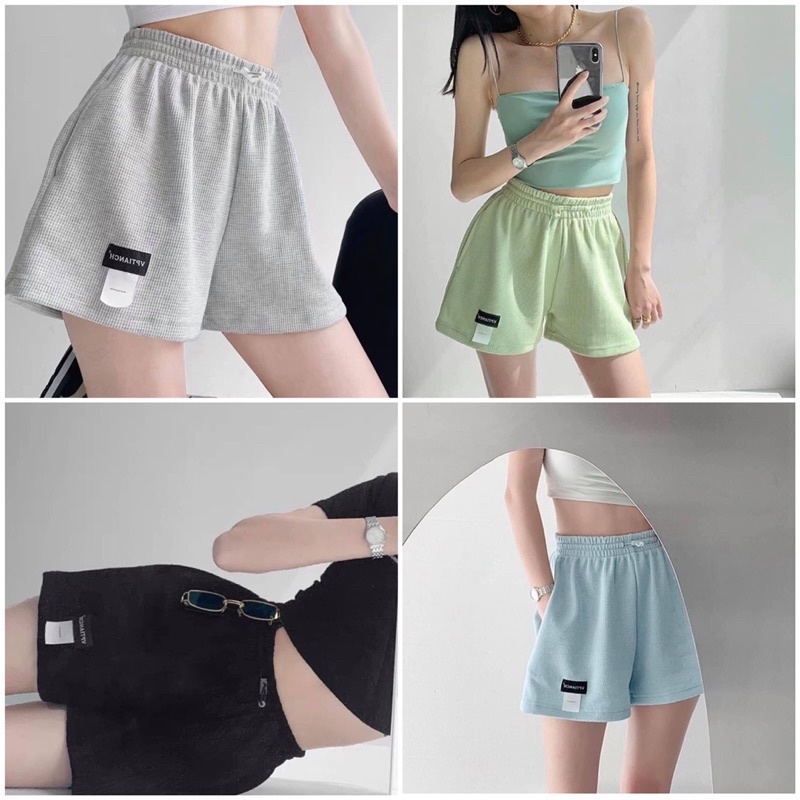 COMBO 3 QUẦN💃Quần Đùi Unisex Dáng Hàn Logo mac Cạp Chun Dây Rút 4 Màu | BigBuy360 - bigbuy360.vn