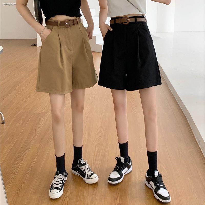 Quần Short Dáng Chữ A Lưng Cao Ống Rộng Phong Cách Hàn Quốc Thời Trang Mùa Hè Hàng Mới Dành Cho Bạn Nữ 2021
