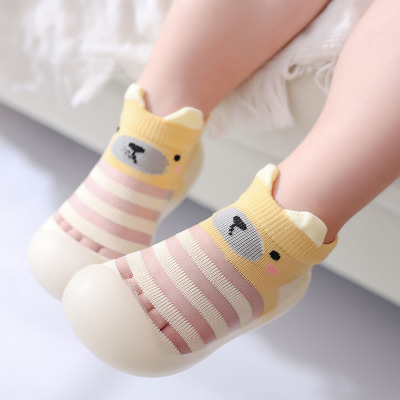 0-3 years oldNew children's toddler shoes, stepping shoes, soft-soled non-slip cartoon ice silk cotton baby shoes 0-3 years old baby socks shoes