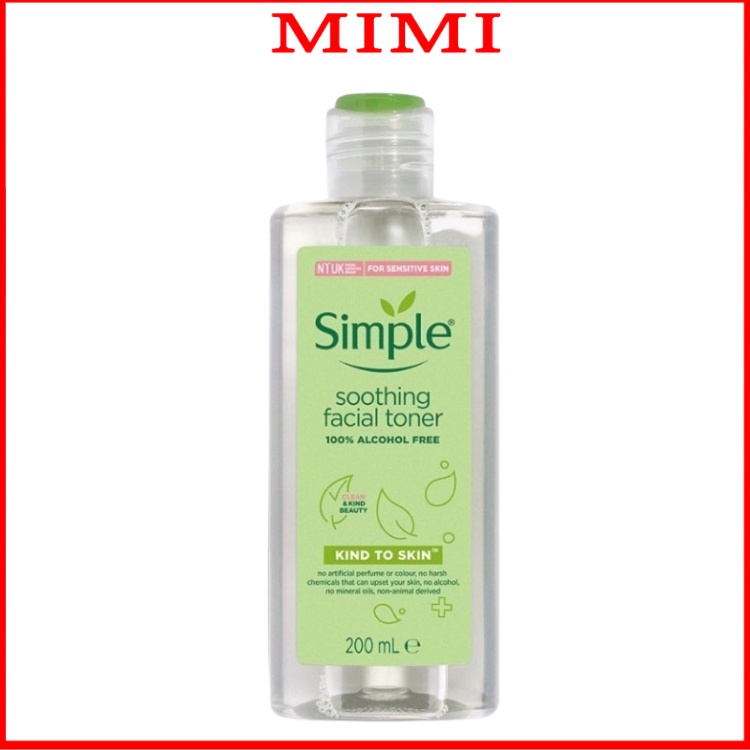 Nước Hoa Hồng Simple Soothing Facial Toner 200ml Hàn Quốc Chính Hãng New