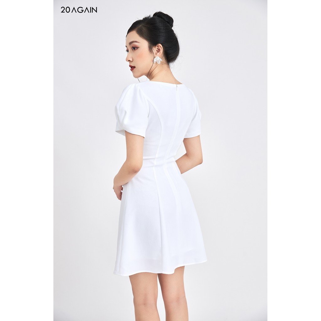 Đầm xòe ngắn tay cổ tim xẻ tay - 20Again - DEA0466 | BigBuy360 - bigbuy360.vn