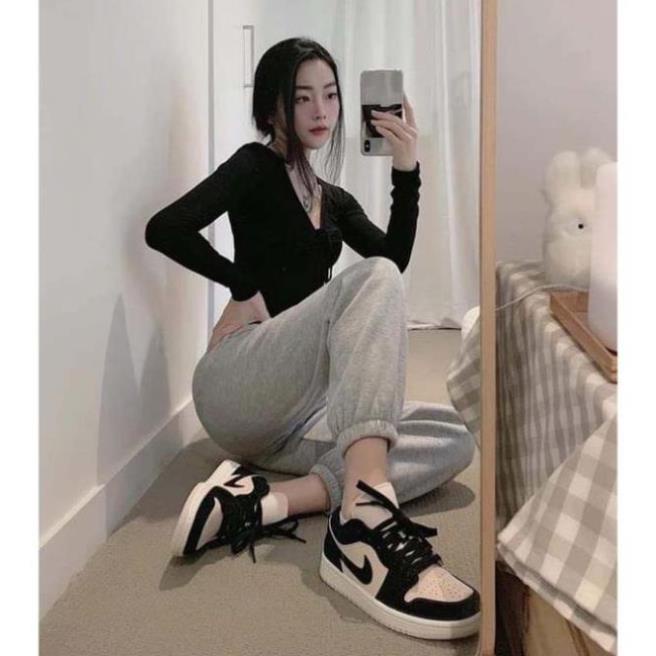 Giày 𝐉𝐨𝐫𝐝𝐚𝐧 1 hồng đen nữ, Giày thể thao JD 1 cổ thấp Black Guava Ice hồng đen bản đẹp full box bill | BigBuy360 - bigbuy360.vn