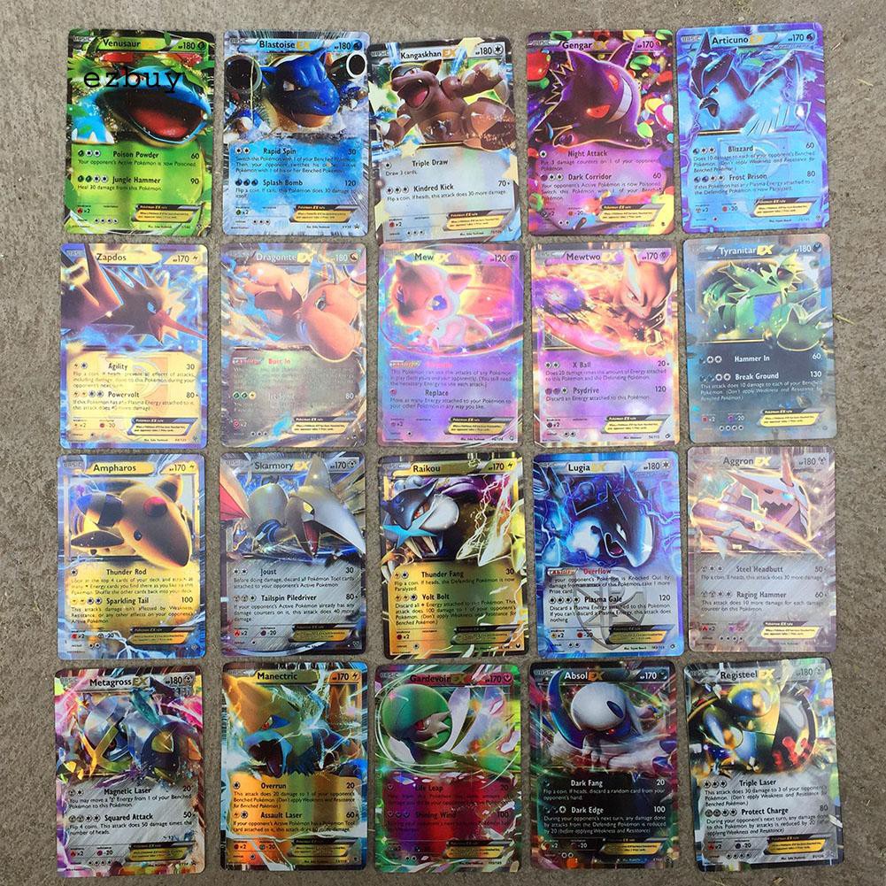 Bộ 100 thẻ bài Pokemon gồm 80 thẻ EX và 20 thẻ GX