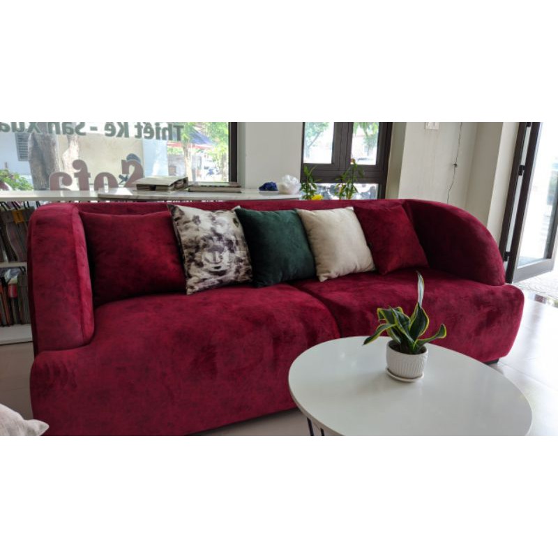 Gối Vuông 40x40cm vải nhung cao cấp gối tựa lưng sofa có dây kéo ruột và vỏ tách biệt