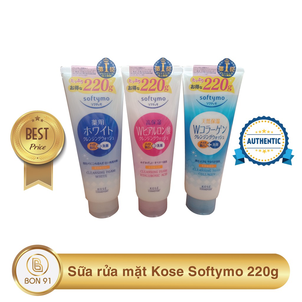 Sữa rửa mặt Kose Softymo Collagen 220g