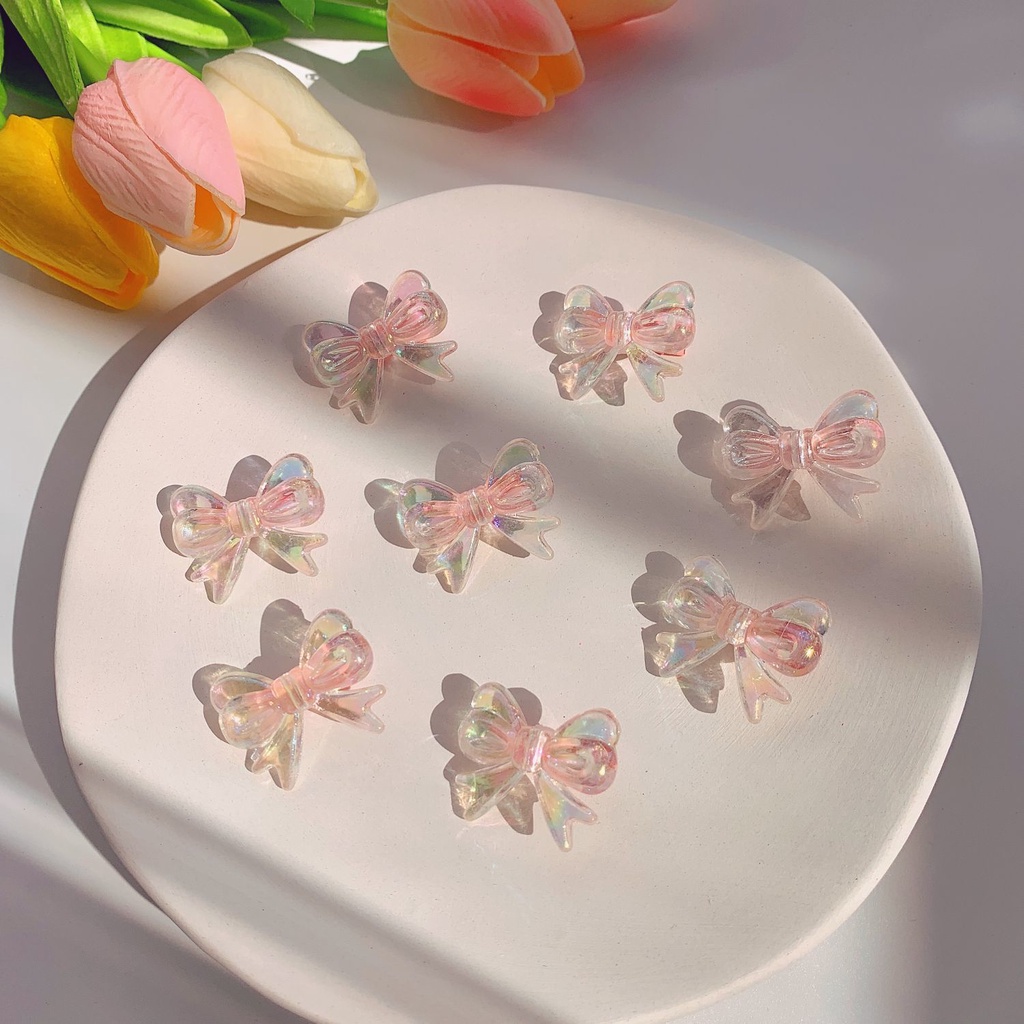 Set 2 kẹp nơ trong suốt xinh xắn Tatitava