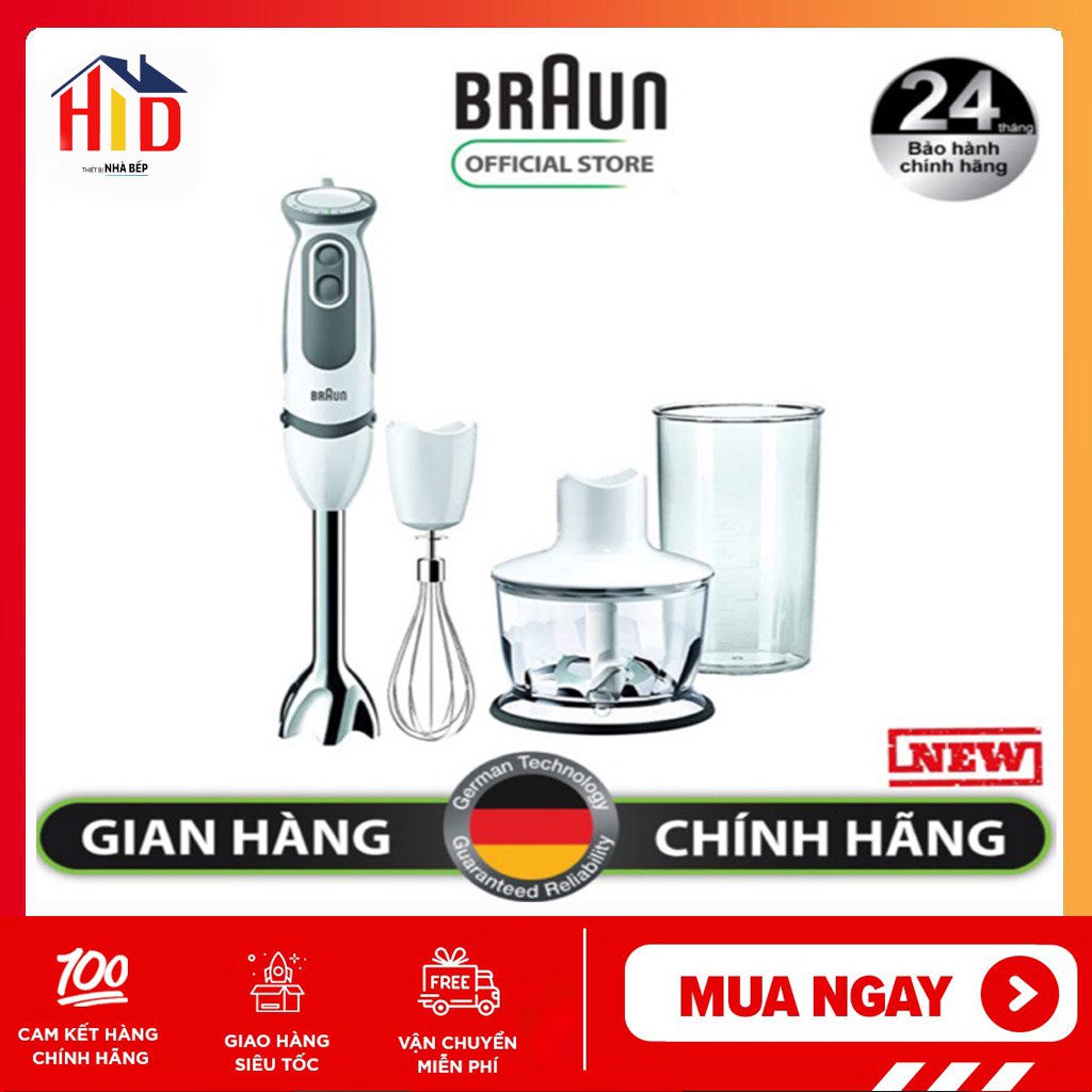 [Mã ELHA22 giảm 6% đơn 300K] Máy xay cầm tay thế hệ mới Braun MQ 5235 Sauce Vario 1000W - chính hãng