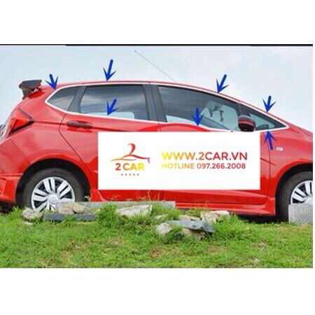 Nẹp viền cong kính và chân kính Honda Jazz { HÀNG ĐẸP }