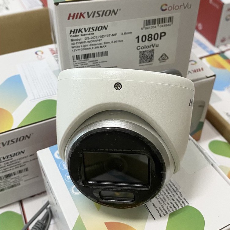 Camera HDTVI ColorVu 5MP Bán Cầu HIKVISION DS-2CE70KF0T-MFS Vỏ Sắt, Chống Nước - Bảo Hành 24 Tháng