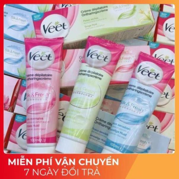 Kem Tẩy Lông Veet Pháp 100ml ⚡️𝑪𝒉𝒖𝒂̂̉𝒏 𝑪𝒉𝒊́𝒏𝒉 𝑯𝒂̃𝒏𝒈 ⚡️ Kem Tẩy Lông Chuẩn Chính Hãng