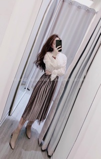 Chân váy Nhung Mặc 2 Mặt