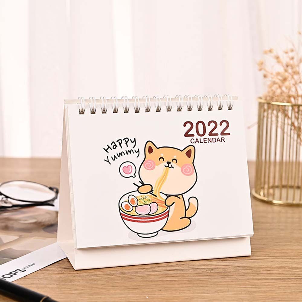 Lịch để bàn năm 2022 họa tiết hoạt hình đáng yêu tiện lợi