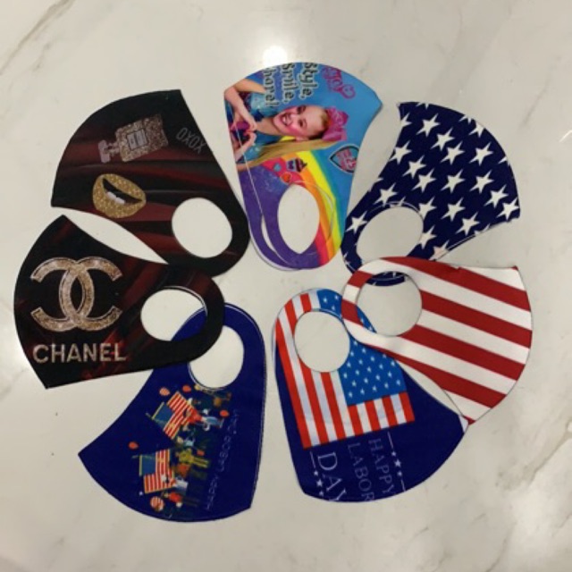 Khẩu trang vải su in họa tiết