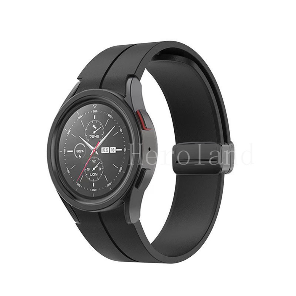 Dây Đeo Silicone 20mm Có Khóa Nam Châm Cho Samsung Galaxy Watch 5 pro / Galaxy Watch4 40mm 44mm