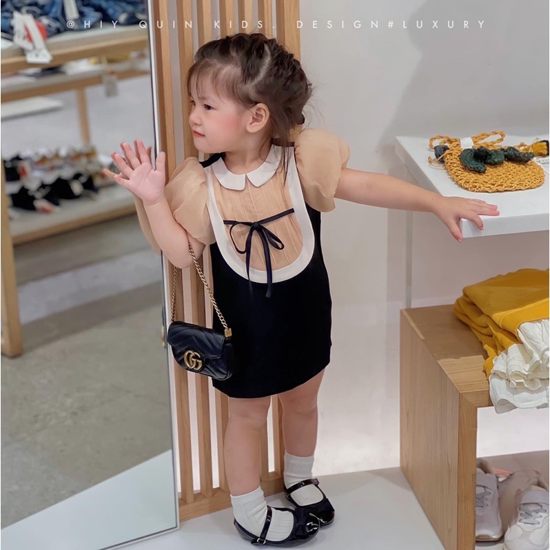 [VÁY BÉ GÁI] Váy tiểu thư tay bồng xinh xắn cho bé gái (10-28kg)