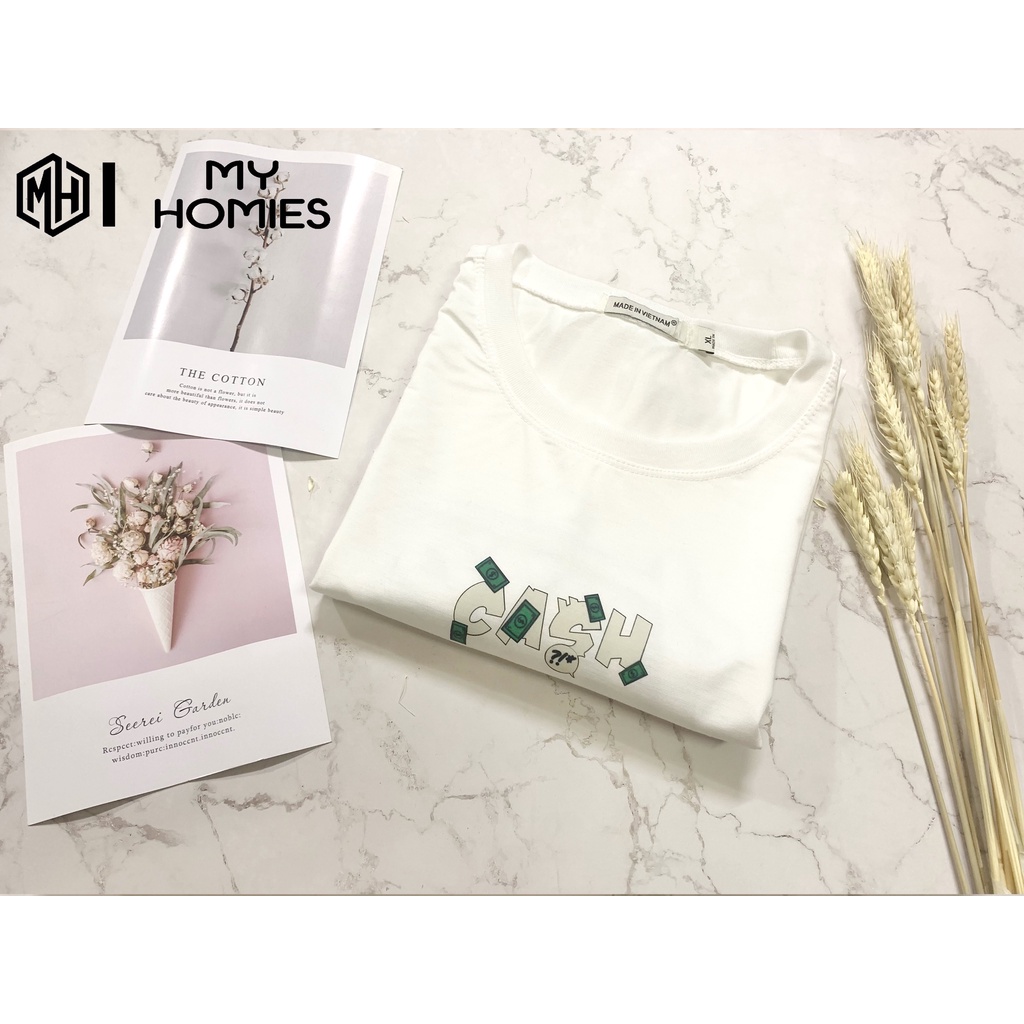 Áo thun cotton100 dày dặn và thoáng mát mẫu Time is Money 50 - 120kg - MH Store