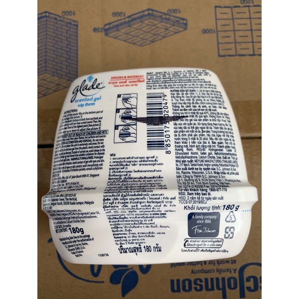 Sáp thơm để phòng khử mùi glade 180g hoa ly
