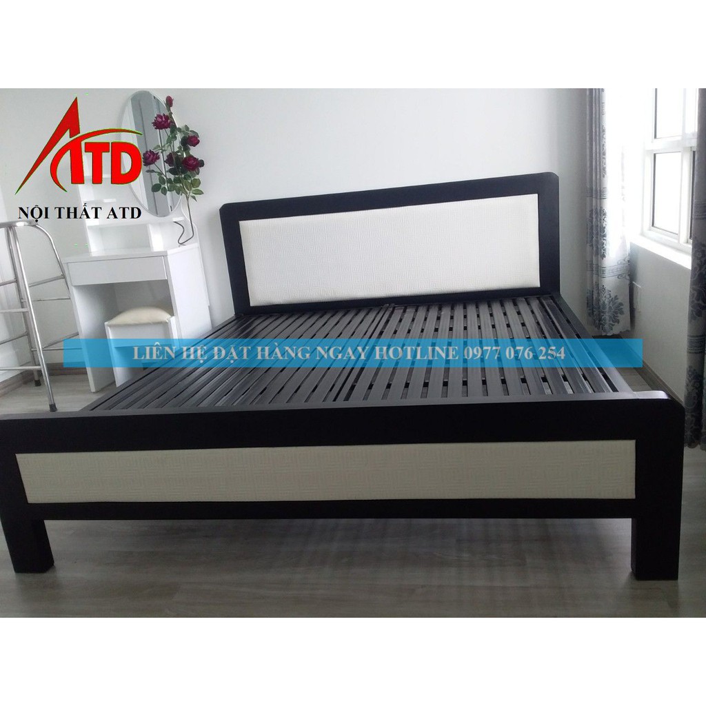 Giường sắt đơn hộp cứng cáp, sắt dày và thiết kế đơn giãn phù hợp với nhiều người