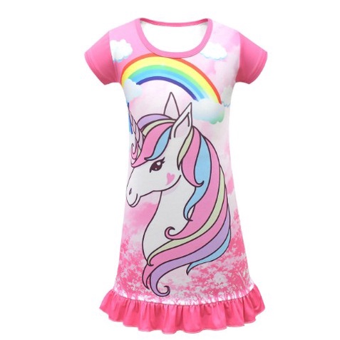 Đồ ngủ Ngắn Tay In Họa Tiết Hoạt Hình Dễ Thương Cho Bé Gái