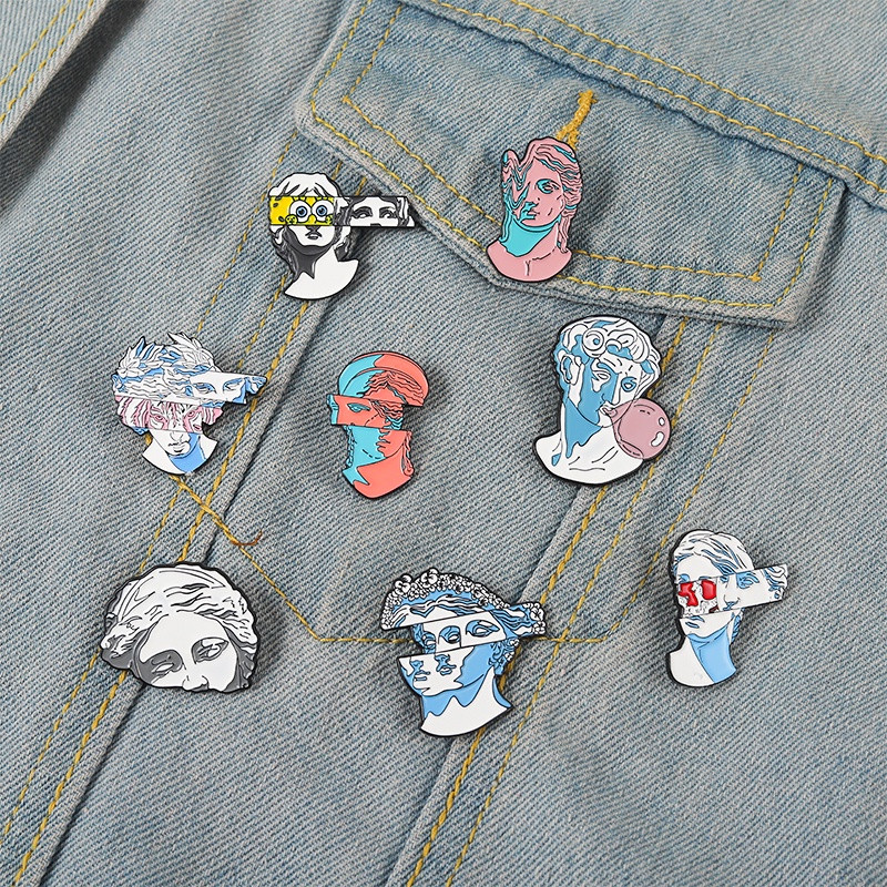 Ghim Cài Áo Kim Loại Họa Tiết Các Nhân Vật Avatar Sáng Tạo Cá Tính