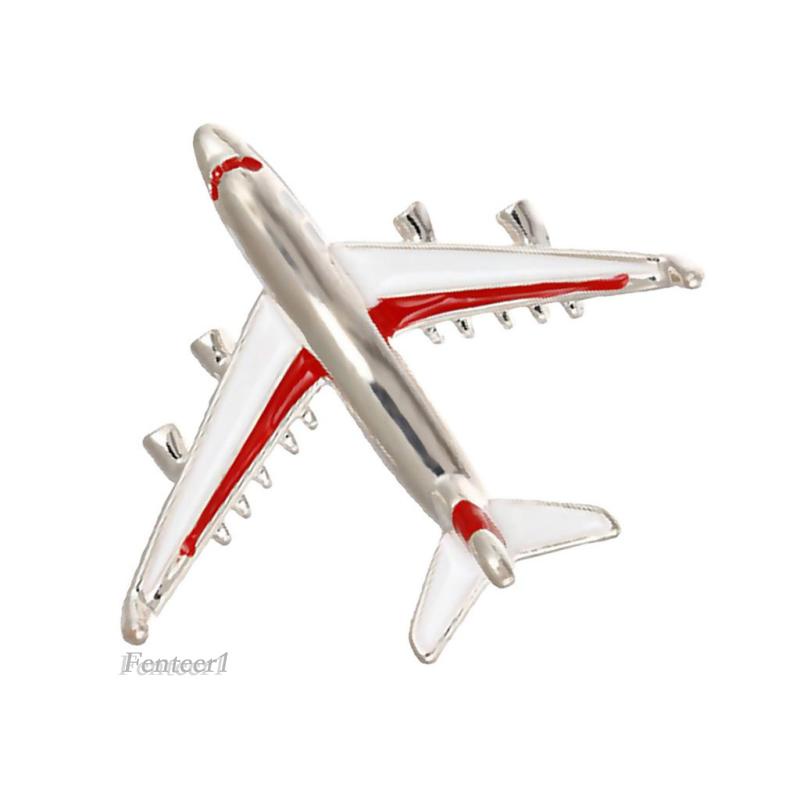 [Fenteer1] Ghim Cài Cổ Áo Hình Máy Bay Màu Xanh Dương Thời Trang Cho Nam Và Nữ