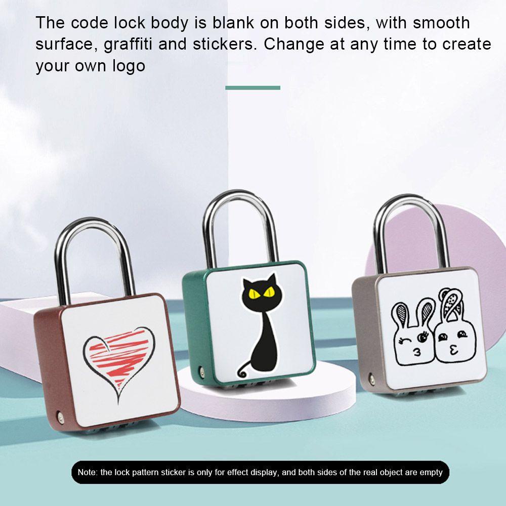 ZAIJIE24 Ổ Khóa Mật Khẩu 3 Chữ Số Mini Dễ Thương