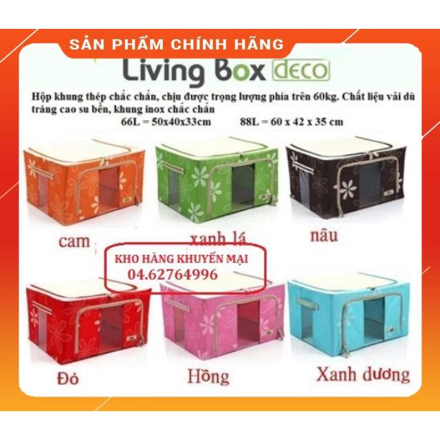 [HÀNG SIÊU TỐT] Hộp đựng đồ living box khung sắt vải dù