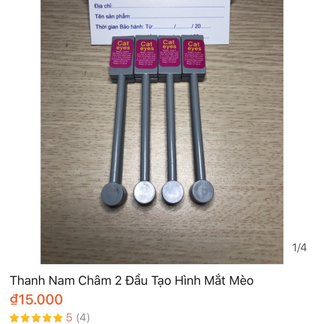 Thanh Nam Châm 2 Đầu tạo hình Mắt Mèo