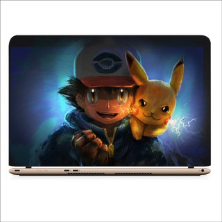 Miếng Dán Skin In Decal Dành Cho Laptop - Pikachu 1 - Mã: 111118