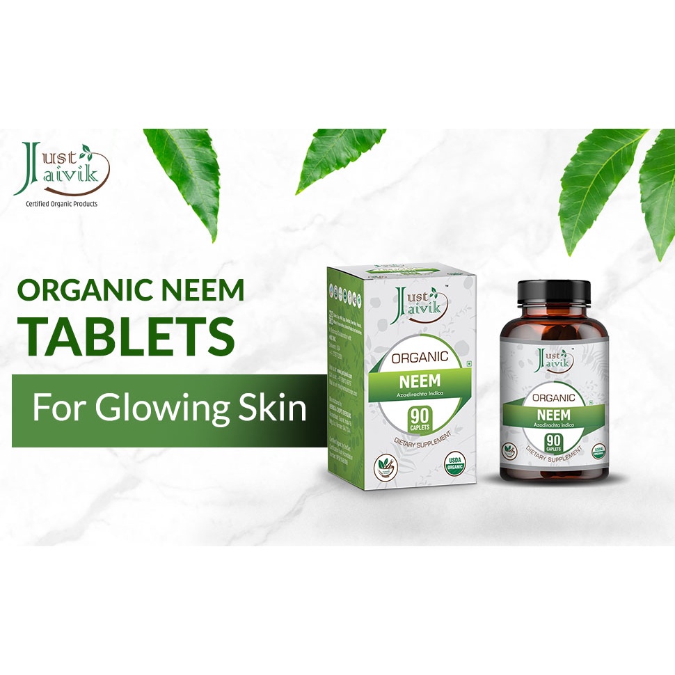 [CHÍNH HÃNG]JUST JAIVIK - NEEM TABLETS HỖ TRỢ LÀM ĐẸP DA, SẠCH MỤN