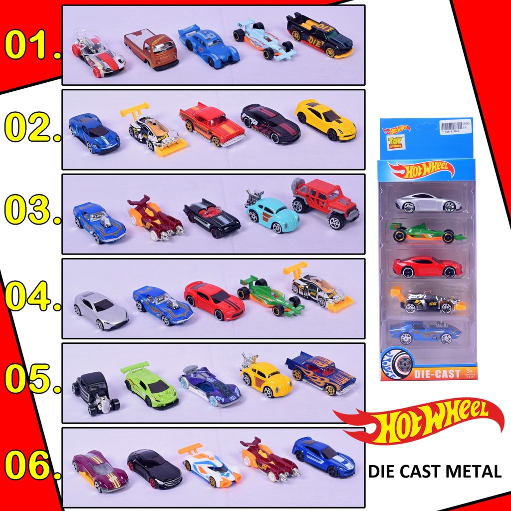 Hotwheel Set 5 Mô Hình Xe Đồ Chơi Cho Bé