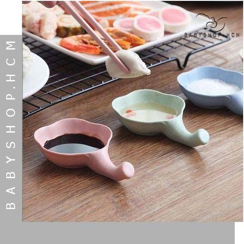 Chén bát chấm gia vị có chỗ gác đũa, bát ăn dặm mini kiểu Nhật cho bé 30ml