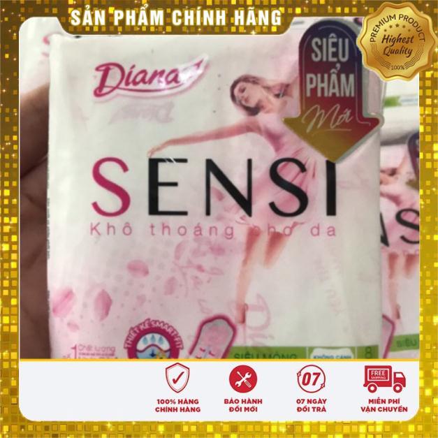 Gói 8 Miếng Băng Vệ Sinh Diana Sensi Siêu Mỏng Không Cánh