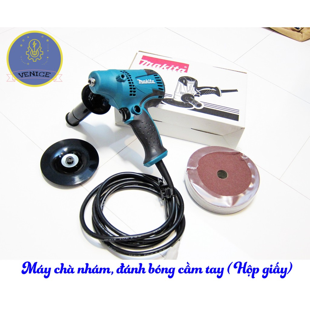 Máy chà nhám, đánh bóng cầm tay 6 tốc độ MAKITA GV6010 - Bảo hành 12 tháng ( Tặng kèm đĩa chà bằng bông )