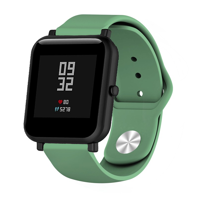 Dây Đeo Thay Thế Chất Liệu Silicon Màu Trơn Cho Xiaomi Huami Amazfit Bip