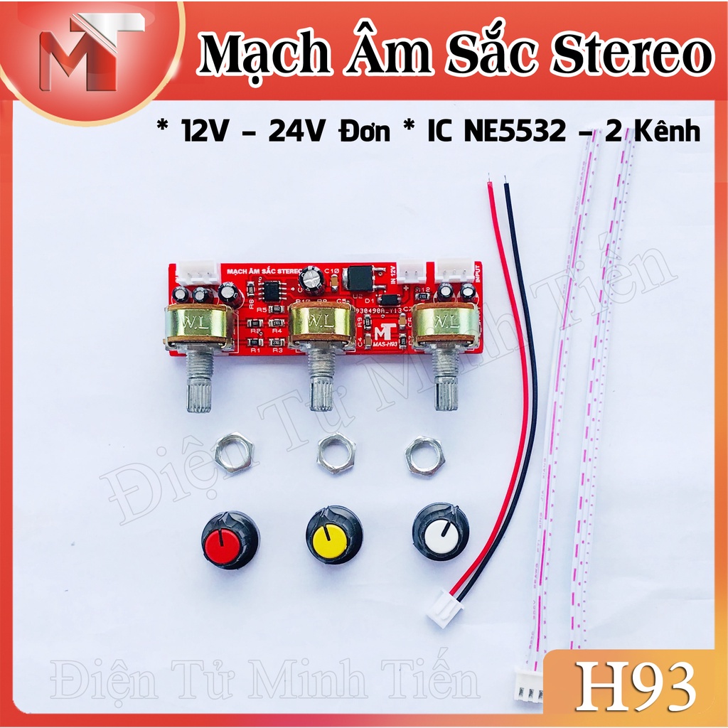 ✅ Mạch Chỉnh Âm Sắc Bass Treble STEREO 12V - 24V