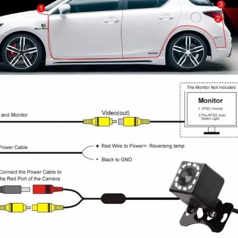 ⚡⌊🅳Iskon11.11✨ Camera lùi xe hơi có đèn LED CCD QM-01 | BigBuy360 - bigbuy360.vn