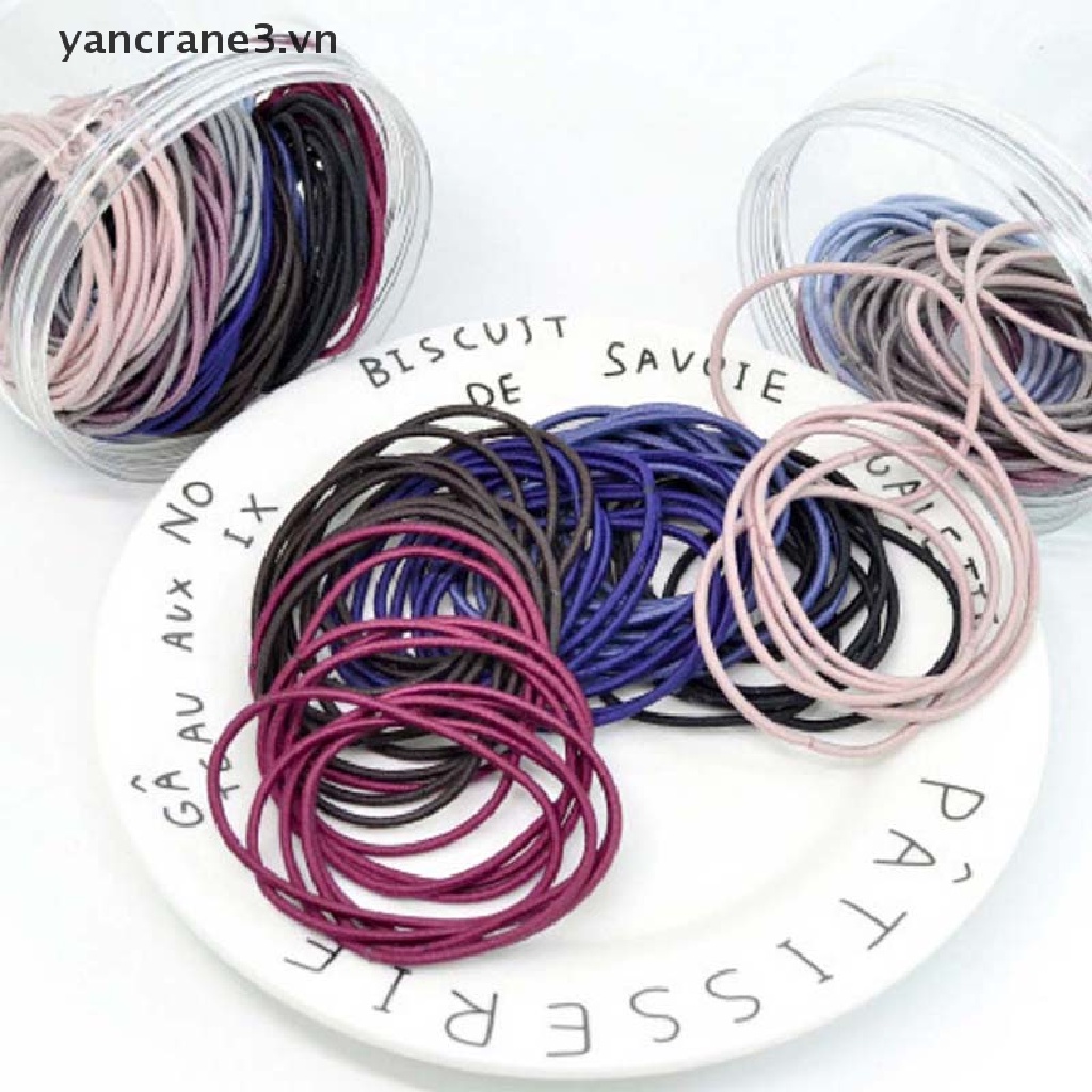 Set 100 Dây Cột Tóc Co Giãn Thời Trang Cho Bé Gái yancrane3.vn