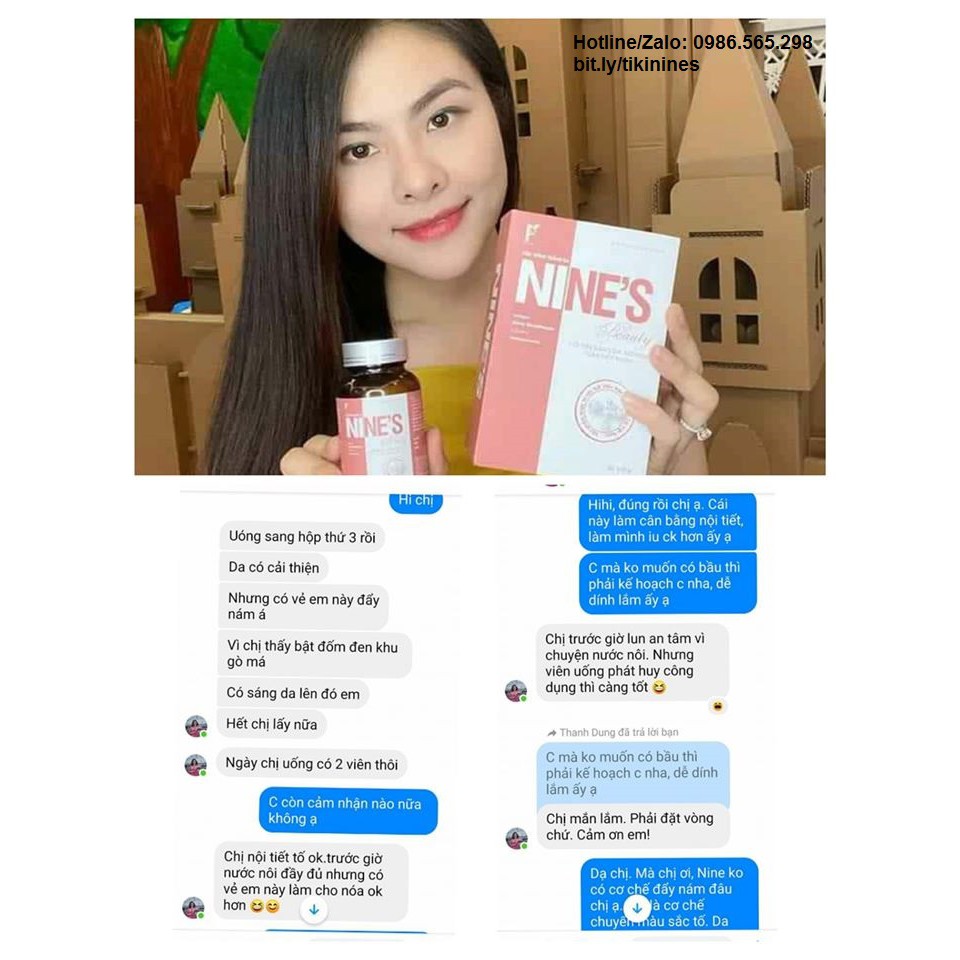 Viên Uống Trắng Da Toàn Thân Mờ Nám Giảm Nếp Nhăn Nine's Beauty | BigBuy360 - bigbuy360.vn