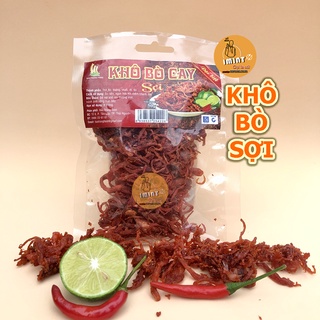 Khô Bò Sợi Cay Hàng Ngon Loại Gói 50g Đồ Ăn Vặt IMIN FOOD