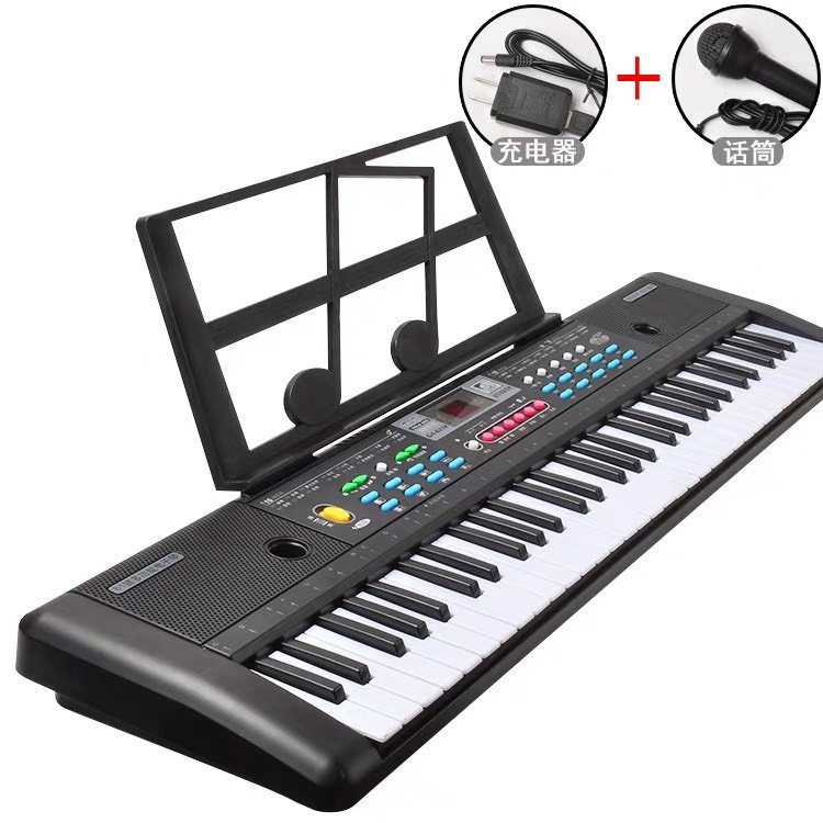 Đàn PIANO cho bé kèm mic hát - Đàn điện tử 61 phím size to nhiều chức năng, có nhạc cho bé mới học đàn