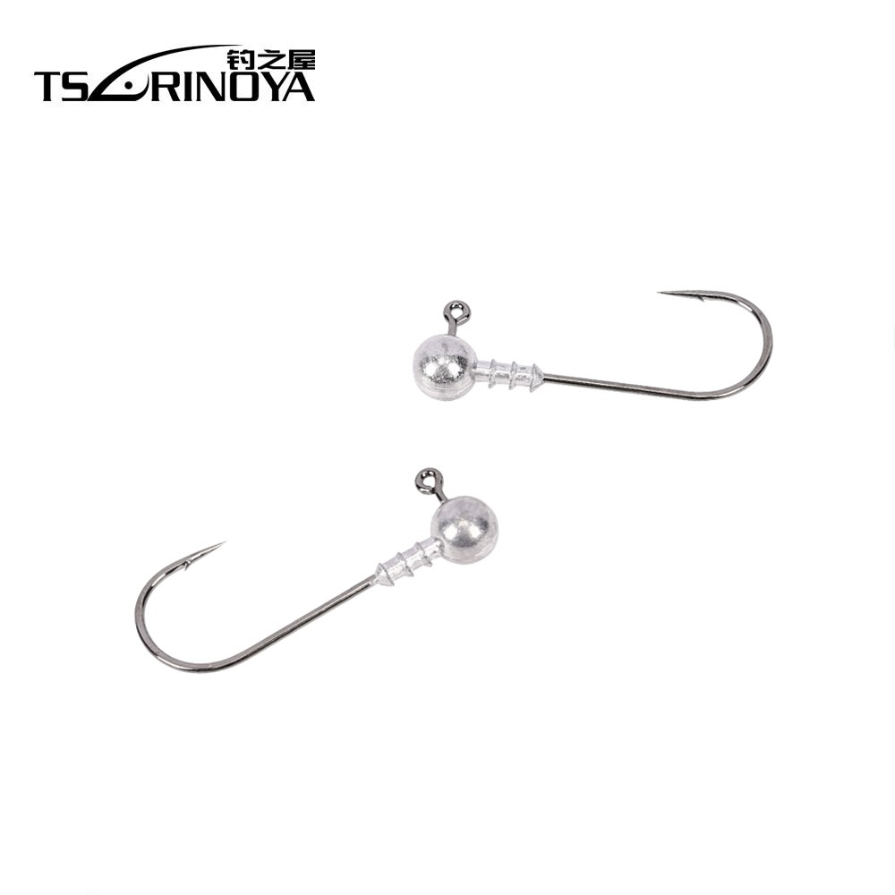 Lưỡi câu Jighead đầu tròn Tsurinoya P53 chuyên móc mồi mềm lure lóc, lure chẽm Hita Lure