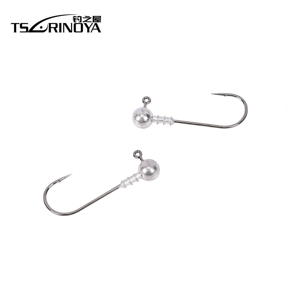 Lưỡi câu chì tròn Tsurinoya B17 - Jighead đầu tròn P53 chuyên móc mồi mềm lure lóc, lure chẽm - HitaFishing