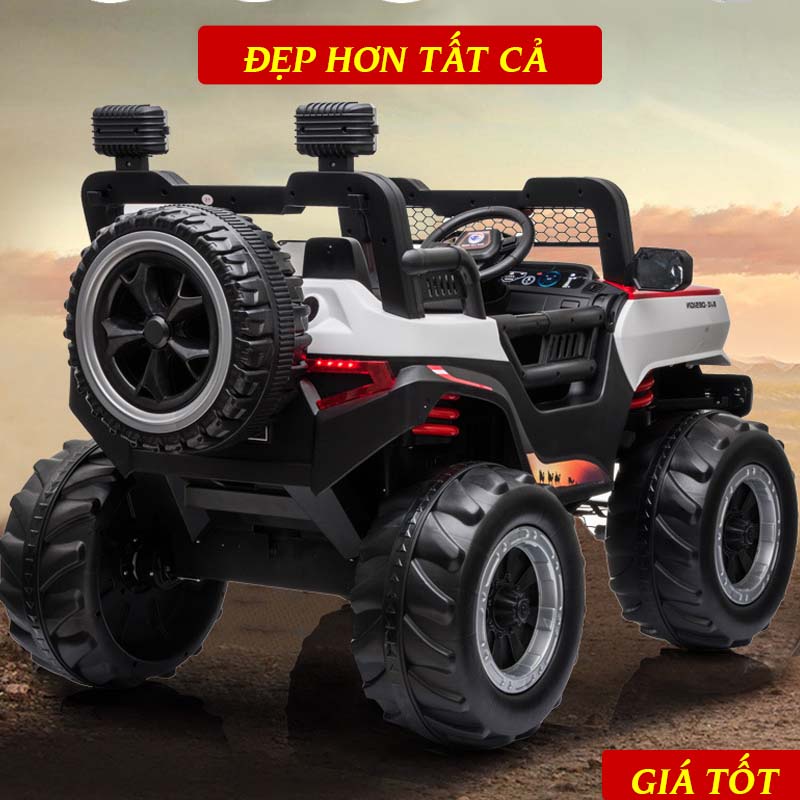 Xe Ô Tô Địa Hình Điện Trẻ Em BJQ 008 Cực Ngầu, Siêu Khỏe, 2 Chỗ Ngồi, Full Chức Năng, Tự Lái & Điều Khiển