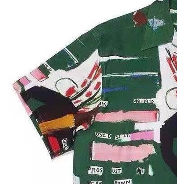 Áo Sơ Mi Ngắn Tay Plus Size Họa Tiết Graffiti WACKO MARIA Cho Nam Nữ