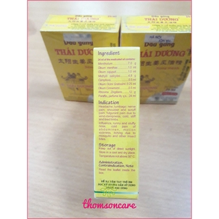 Dầu gừng Thái dương 24ml
