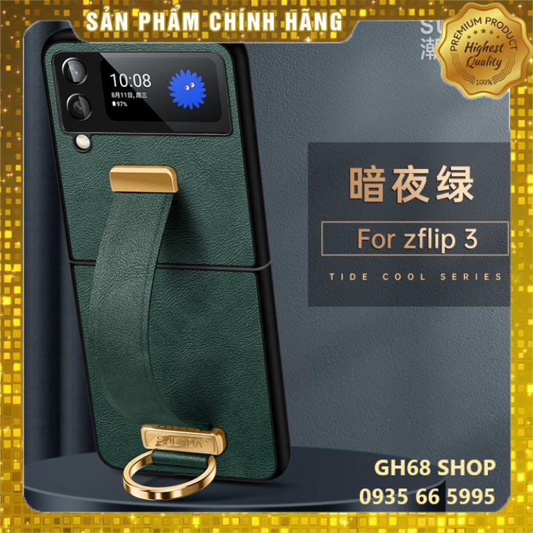 Ốp Lưng Kèm Đai Da Bò cho SamSung Galaxy Z Fold 3 / Z Fold 2 / Z Flip 3 - Chính Hãng SULADA